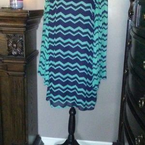 Dress w/ chevron stripes